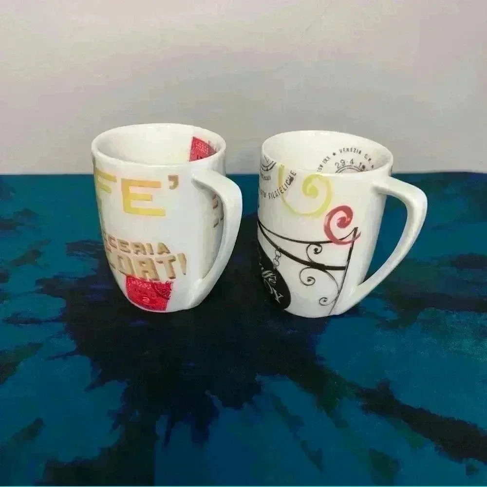 Rosanna Caffe Latte Coffee Mug Pair EUC